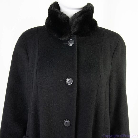 Vintage Steve by Searle black swing full length coat, vintage size 2, USA made - Picture 5 of 16